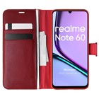 Microsonic Realme Note 60 Kılıf Delux Leather Wallet Kırmızı