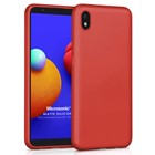 Microsonic Matte Silicone Samsung Galaxy A01 Core Kılıf Kırmızı