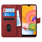 Microsonic Samsung Galaxy A01 Kılıf Fabric Book Wallet Kırmızı