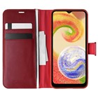 Microsonic Samsung Galaxy A04 Kılıf Delux Leather Wallet Kırmızı