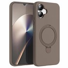 Microsonic Samsung Galaxy A06 Kılıf Aura Stant MagSafe Kahverengi