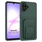 Microsonic Samsung Galaxy A07 Kılıf PocketPro Litchi Koyu Yeşil