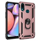 Microsonic Samsung Galaxy A10s Kılıf Military Ring Holder Rose Gold