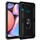Microsonic Samsung Galaxy A10s Kılıf Military Ring Holder Siyah