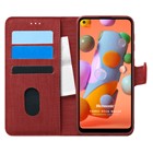 Microsonic Samsung Galaxy A11 Kılıf Fabric Book Wallet Kırmızı