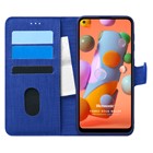 Microsonic Samsung Galaxy A11 Kılıf Fabric Book Wallet Lacivert