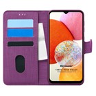 Microsonic Samsung Galaxy A14 Kılıf Fabric Book Wallet Mor