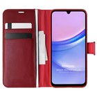 Microsonic Samsung Galaxy A15 Kılıf Delux Leather Wallet Kırmızı