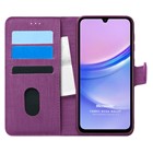 Microsonic Samsung Galaxy A15 Kılıf Fabric Book Wallet Mor