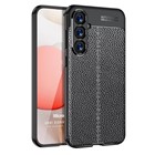 Microsonic Samsung Galaxy A17 Kılıf Deri Dokulu Silikon Siyah