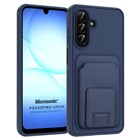 Microsonic Samsung Galaxy A17 Kılıf PocketPro Litchi Lacivert