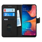 Microsonic Samsung Galaxy A20 Kılıf Fabric Book Wallet Siyah