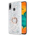 Microsonic Samsung Galaxy A30 Kılıf Glitter Liquid Holder Gümüş