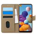 Microsonic Samsung Galaxy A21 Kılıf Fabric Book Wallet Gold