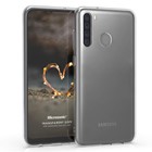 Microsonic Samsung Galaxy A21 Kılıf Transparent Soft Beyaz