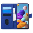 Microsonic Samsung Galaxy A21s Kılıf Fabric Book Wallet Lacivert