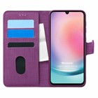 Microsonic Samsung Galaxy A24 Kılıf Fabric Book Wallet Mor