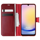 Microsonic Samsung Galaxy A25 Kılıf Delux Leather Wallet Kırmızı