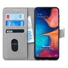 Microsonic Samsung Galaxy A30 Kılıf Fabric Book Wallet Gri