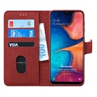 Microsonic Samsung Galaxy A30 Kılıf Fabric Book Wallet Kırmızı