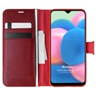 Microsonic Samsung Galaxy A30s Kılıf Delux Leather Wallet Kırmızı