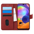 Microsonic Samsung Galaxy A31 Kılıf Fabric Book Wallet Kırmızı