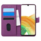 Microsonic Samsung Galaxy A33 5G Kılıf Fabric Book Wallet Mor