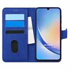 Microsonic Samsung Galaxy A34 Kılıf Fabric Book Wallet Lacivert