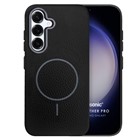 Microsonic Samsung Galaxy S24 Plus Kılıf MagLeather Pro Siyah