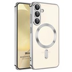 Microsonic Samsung Galaxy A57 Kılıf MagSafe Luxury Electroplate Gümüş