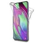 Microsonic Samsung Galaxy A40 Kılıf 6 tarafı tam full koruma 360 Clear Soft Şeffaf