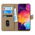 Microsonic Samsung Galaxy A50 Kılıf Fabric Book Wallet Gold