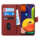 Microsonic Samsung Galaxy A50s Kılıf Fabric Book Wallet Kırmızı