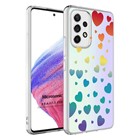 Microsonic Samsung Galaxy A23 Braille Feel Desenli Kılıf Heart