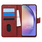 Microsonic Samsung Galaxy A54 Kılıf Fabric Book Wallet Kırmızı