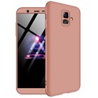 Microsonic Samsung Galaxy A6 2018 Kılıf Double Dip 360 Protective Rose Gold