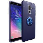 Microsonic Samsung Galaxy A6 Plus 2018 Kılıf Kickstand Ring Holder Lacivert