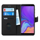 Microsonic Samsung Galaxy A7 2018 Kılıf Fabric Book Wallet Siyah