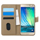 Microsonic Samsung Galaxy A7 Kılıf Fabric Book Wallet Gold