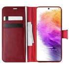 Microsonic Samsung Galaxy A73 5G Kılıf Delux Leather Wallet Kırmızı