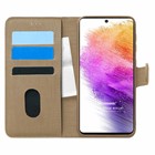 Microsonic Samsung Galaxy A73 5G Kılıf Fabric Book Wallet Gold