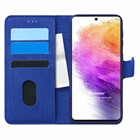 Microsonic Samsung Galaxy A73 5G Kılıf Fabric Book Wallet Lacivert