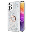 Microsonic Samsung Galaxy A73 5G Kılıf Glitter Liquid Holder Gümüş