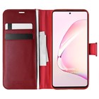 Microsonic Samsung Galaxy A81 Kılıf Delux Leather Wallet Kırmızı