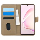 Microsonic Samsung Galaxy A81 Kılıf Fabric Book Wallet Gold