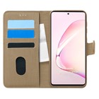 Microsonic Samsung Galaxy A81 Kılıf Fabric Book Wallet Gold