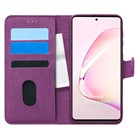 Microsonic Samsung Galaxy A81 Kılıf Fabric Book Wallet Mor