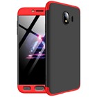 Microsonic Samsung Galaxy J4 Kılıf Double Dip 360 Protective Siyah Kırmızı