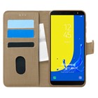 Microsonic Samsung Galaxy J6 Kılıf Fabric Book Wallet Gold