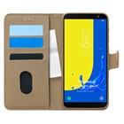 Microsonic Samsung Galaxy J6 Kılıf Fabric Book Wallet Gold